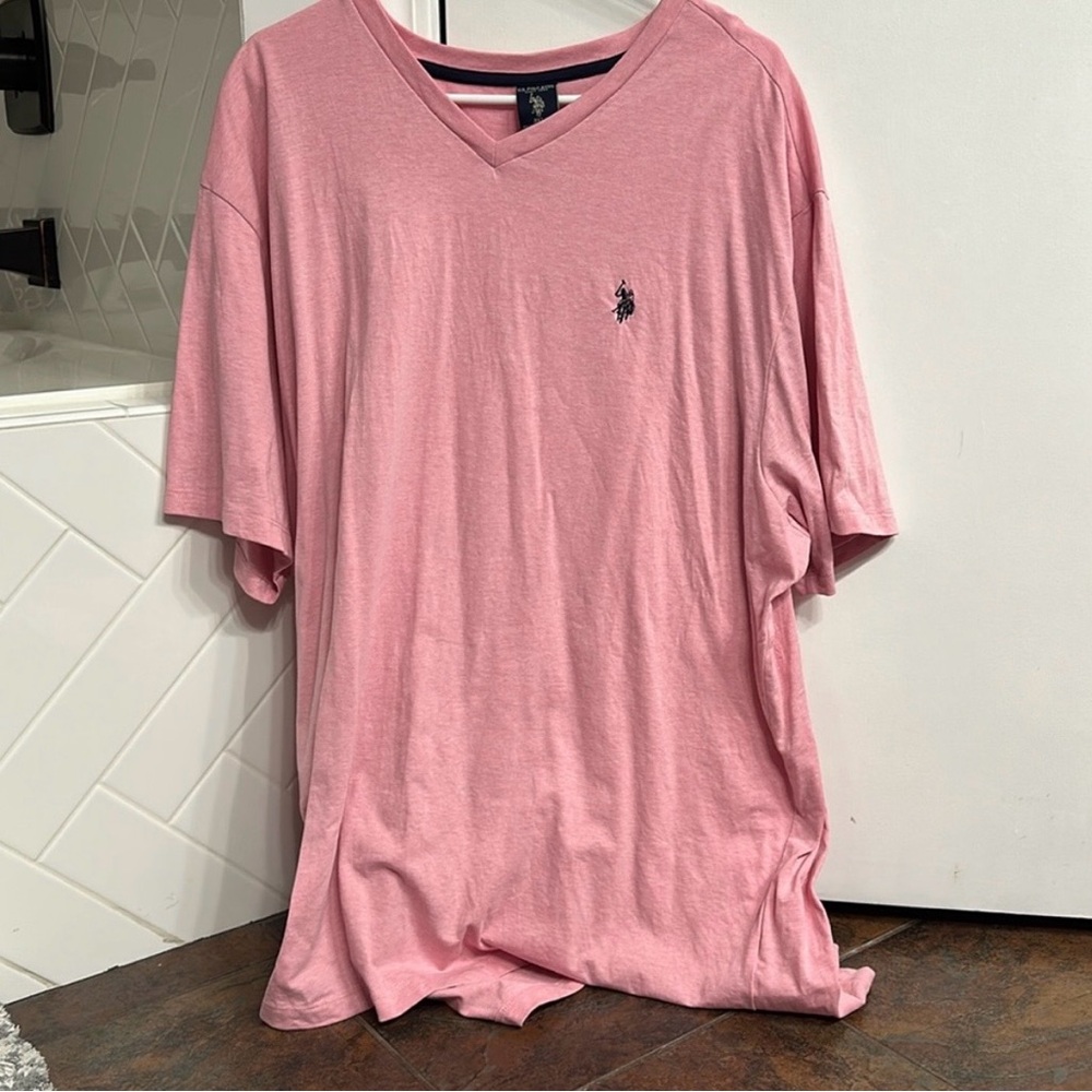 U.S. Polo Assn. Pink V-Neck Tee